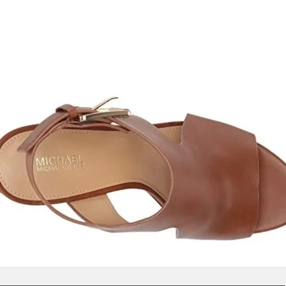 MICHAEL Kors Josephine Leather Peep Toe Wedges - Picture 4 of 13